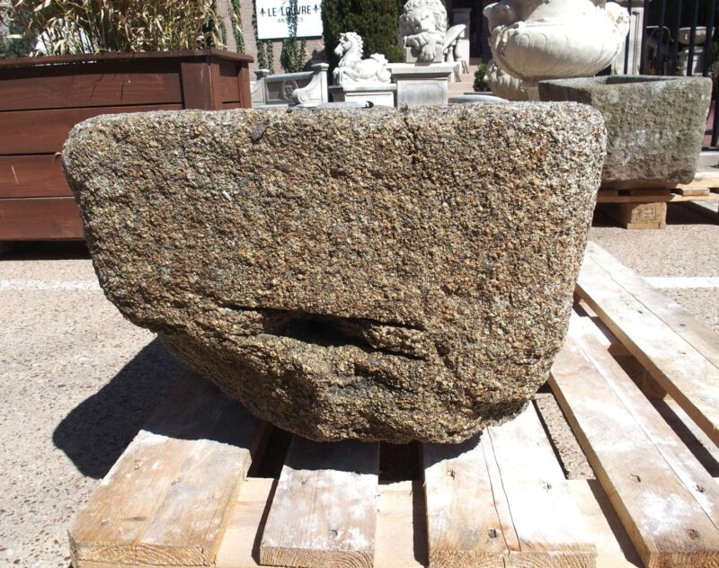 Antique Carved Granite Farm Trough from Normandy, France, 19th Century - Image 9