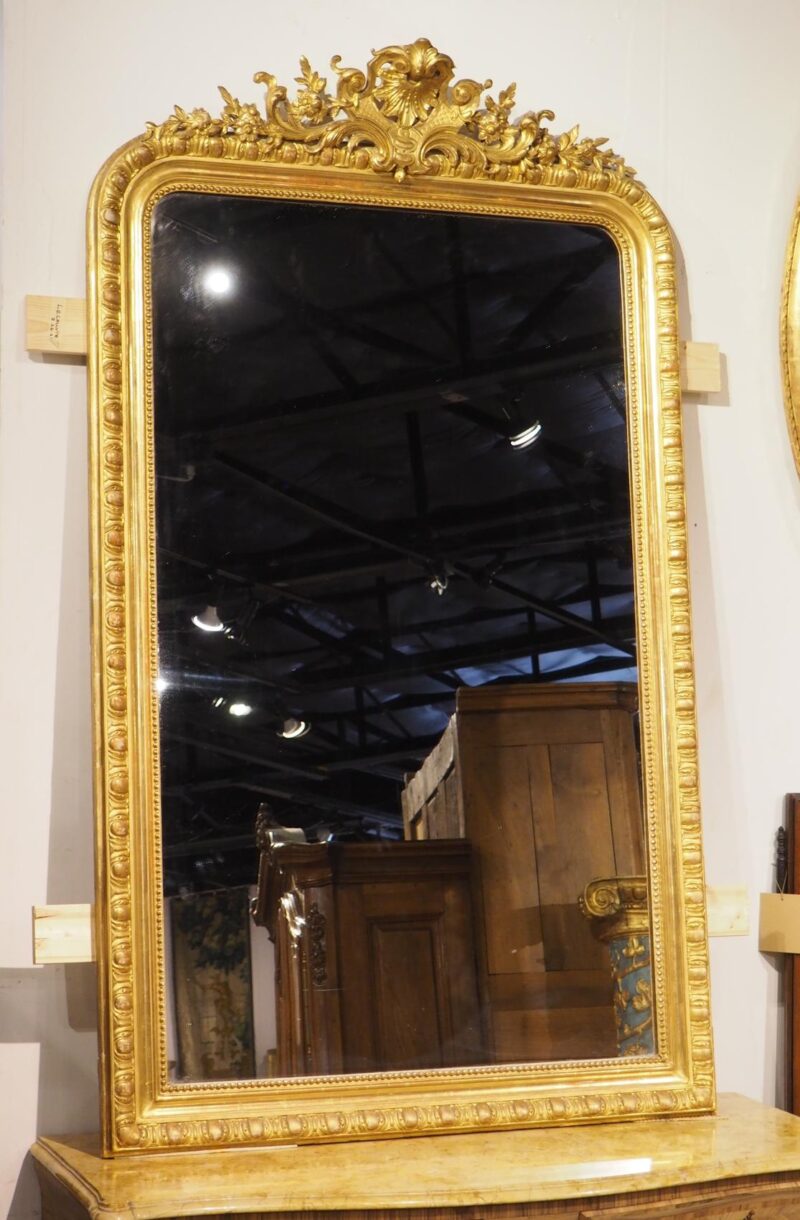 19th Century Parisian Napoleon III Style Giltwood Mirror, Circa 1880 - Image 2