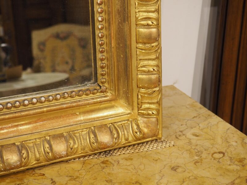 19th Century Parisian Napoleon III Style Giltwood Mirror, Circa 1880 - Image 11