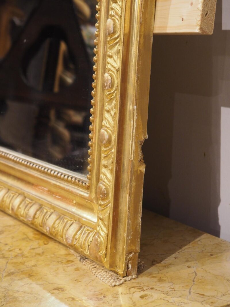 19th Century Parisian Napoleon III Style Giltwood Mirror, Circa 1880 - Image 12