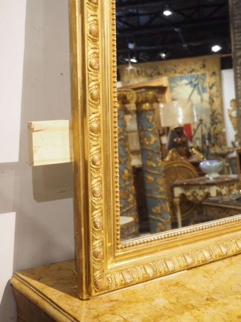 19th Century Parisian Napoleon III Style Giltwood Mirror, Circa 1880 - Image 15