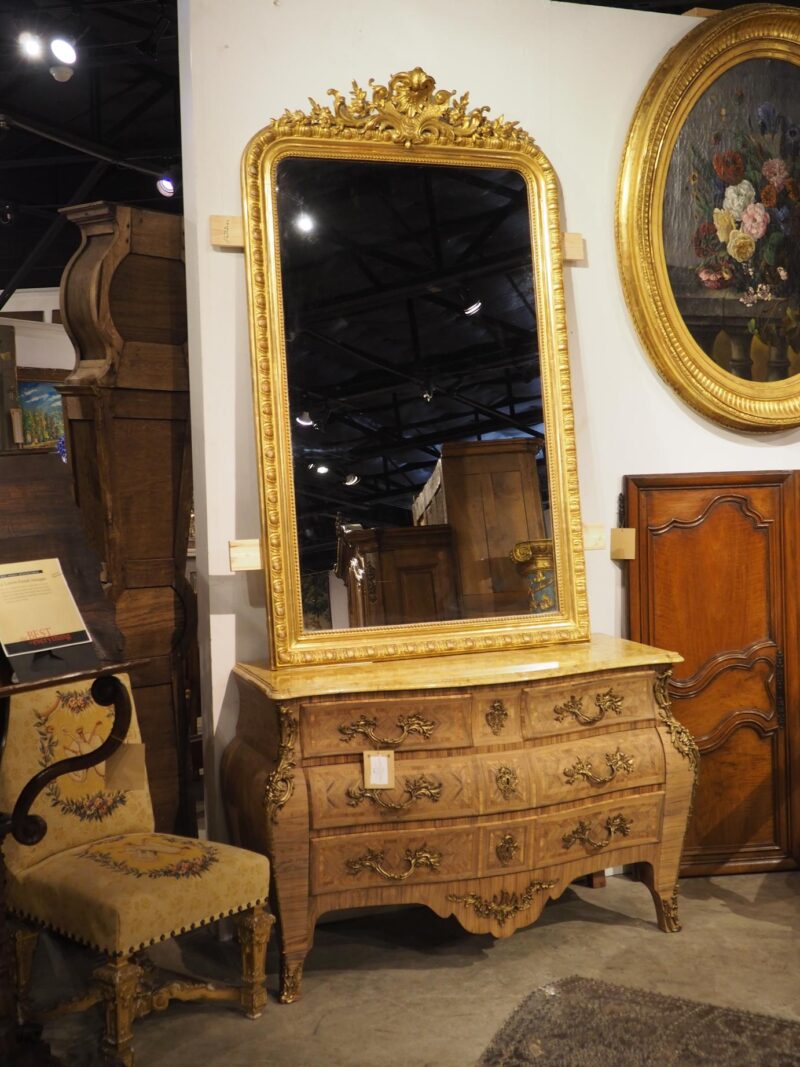 19th Century Parisian Napoleon III Style Giltwood Mirror, Circa 1880 - Image 20