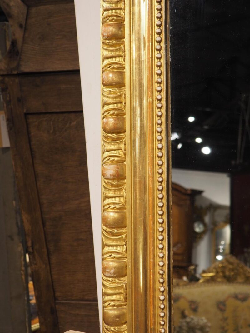 19th Century Parisian Napoleon III Style Giltwood Mirror, Circa 1880 - Image 5