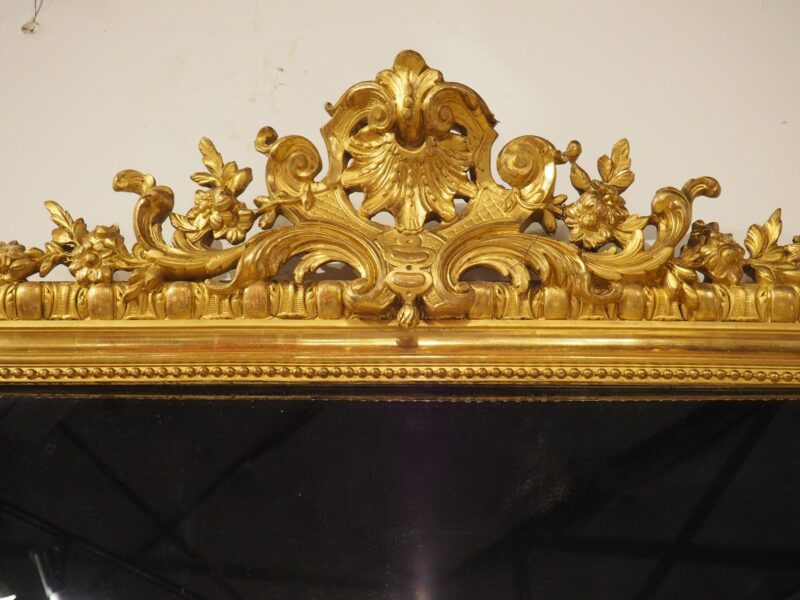 19th Century Parisian Napoleon III Style Giltwood Mirror, Circa 1880 - Image 6