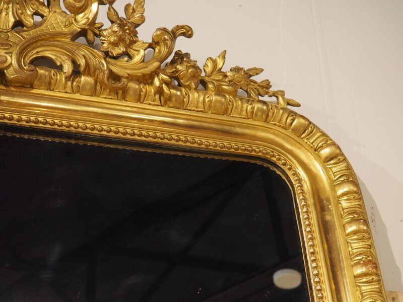 19th Century Parisian Napoleon III Style Giltwood Mirror, Circa 1880 - Image 8