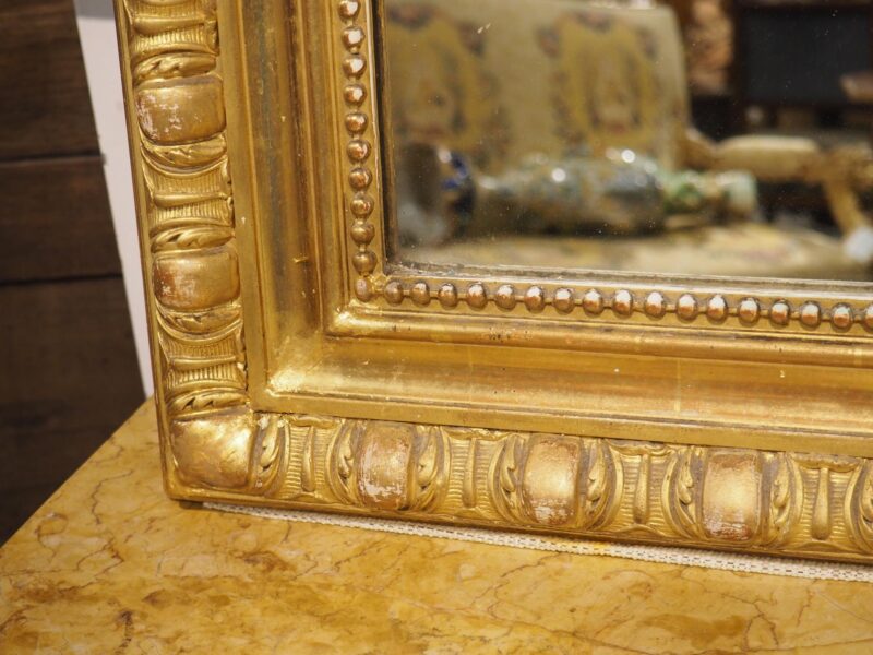 19th Century Parisian Napoleon III Style Giltwood Mirror, Circa 1880 - Image 10