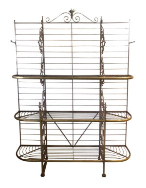 Antique French Cast Iron and Brass Boulangerie Bakers Rack