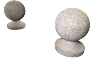Pair of Belgian Bluestone Ball Finials