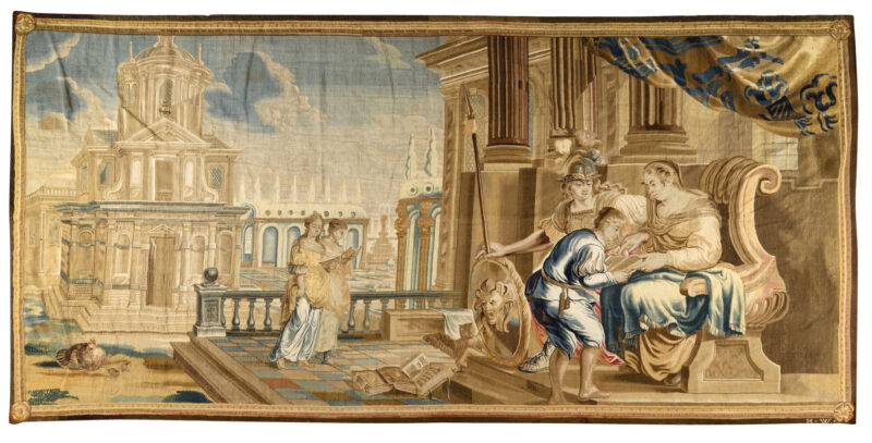 208 Inch (17.3 ft) Long 17th Century Antwerp Tapestry from the Workshop of Michel Wauters