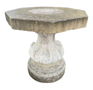 1900's Octagonal French Cast Stone Center or Occasional Table