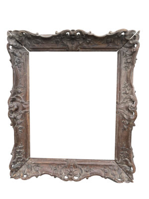 19th Century French Sculpted Oak Painting Frame