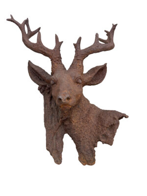 Decorative French Cast Iron Stag Head