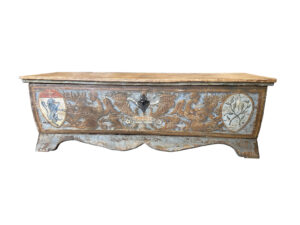 Painted Antique Italian Cassone with Coat of Arms