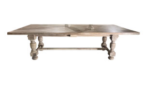 Beautiful Whitewashed Walnut Baluster Dining Table from Italy, Early 1800's