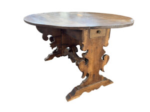 Antique Tuscan Walnut Drop Leaf Table, Circa 1780